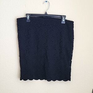 Torrid Black Lace Mini Skirt
